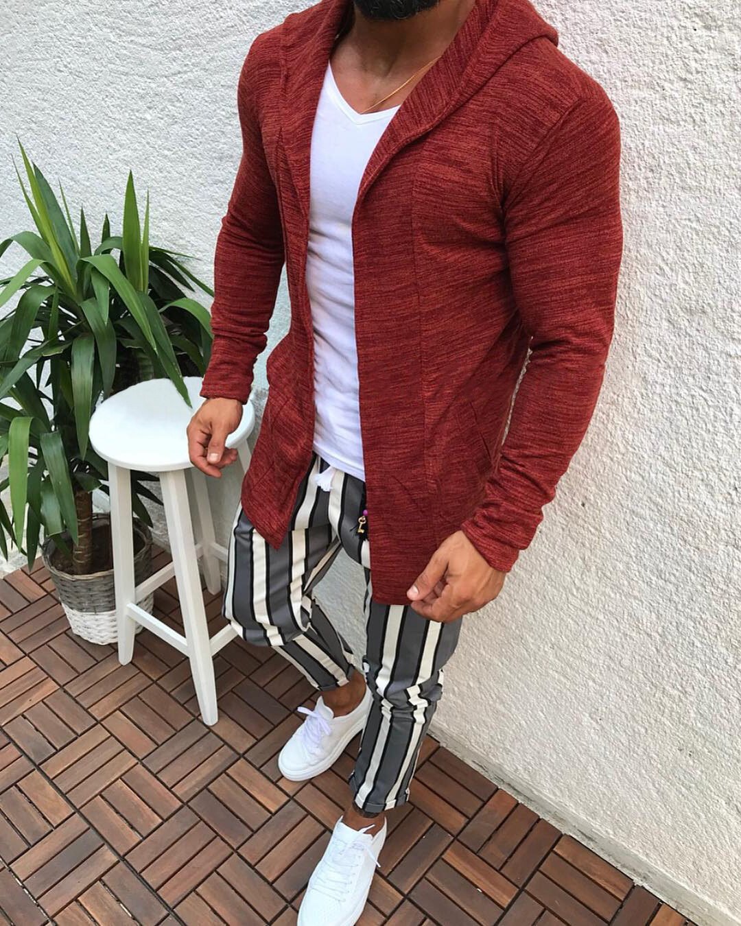 Long sleeve hooded cardigan sweater - Image 2