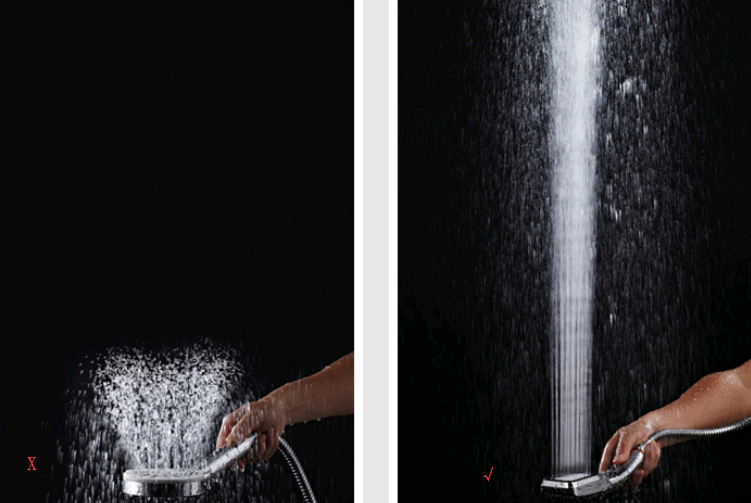 300 Hole Pressurized Shower Head Square Hand Shower - Image 3