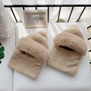One-piece Baby Cold And Warm Thick Plush Hat