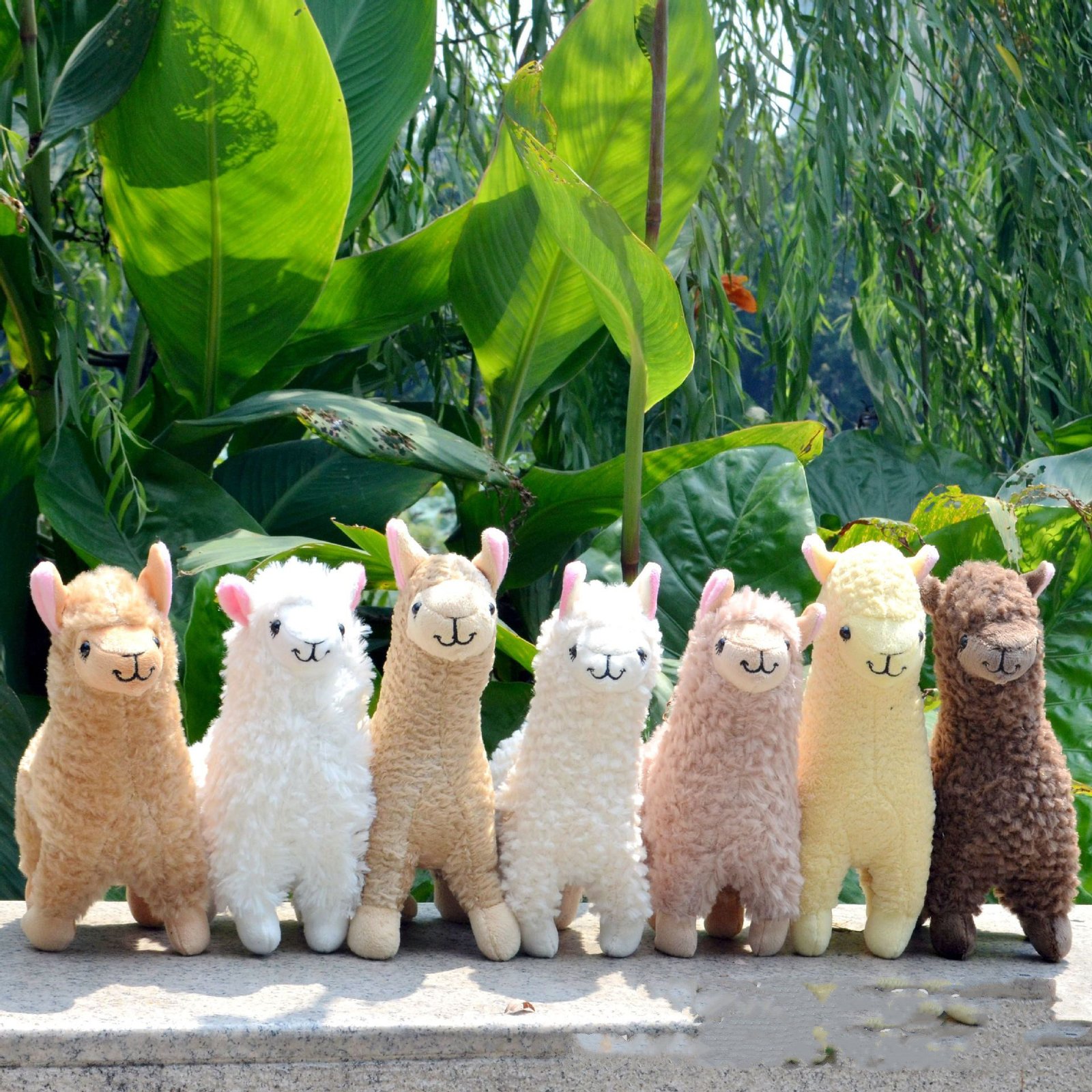 Cute multi-color alpaca toy