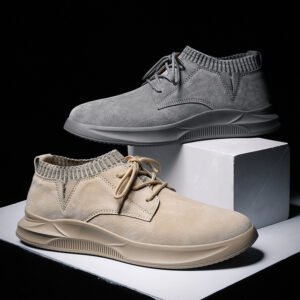 PU leather men's casual shoes