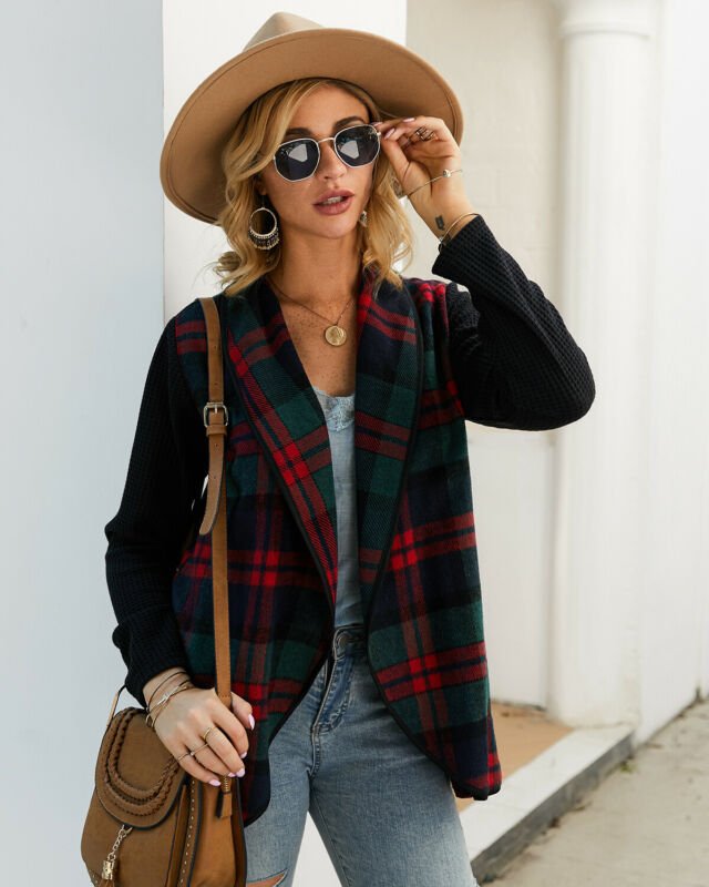 Printed plaid coat - Image 2