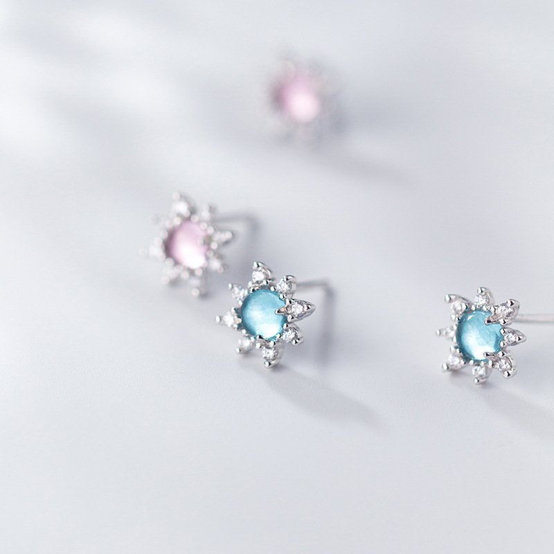 S925 Silver Fashion Sweet Sunflower Earrings