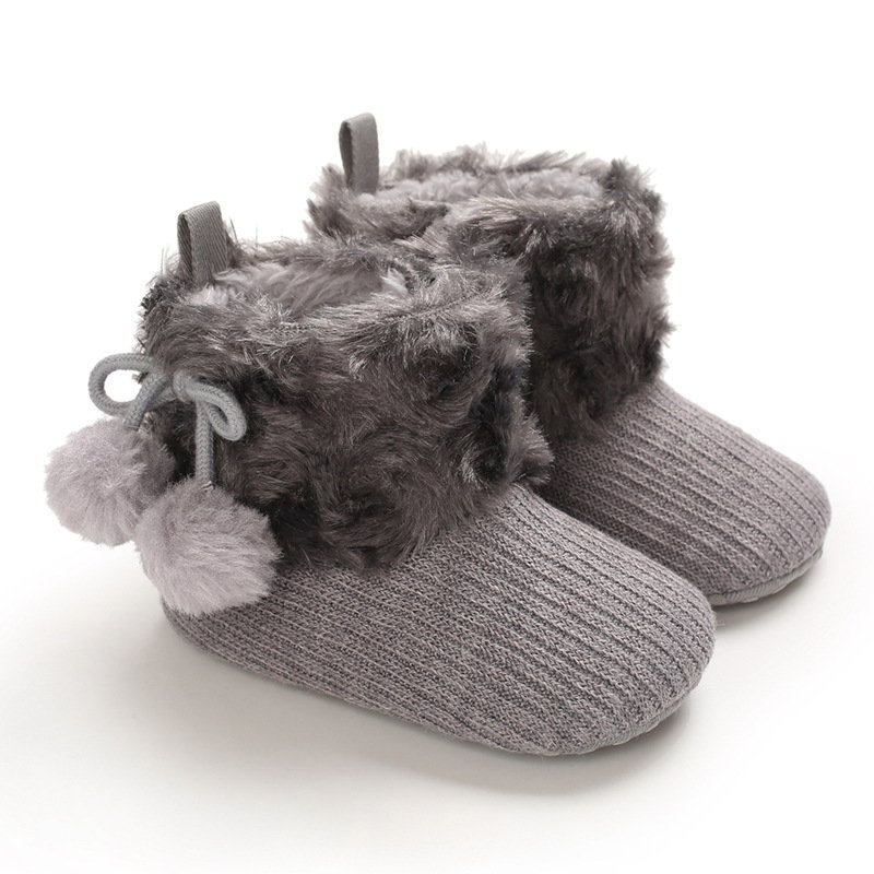 Cute princess wool ball cotton shoes - Image 4