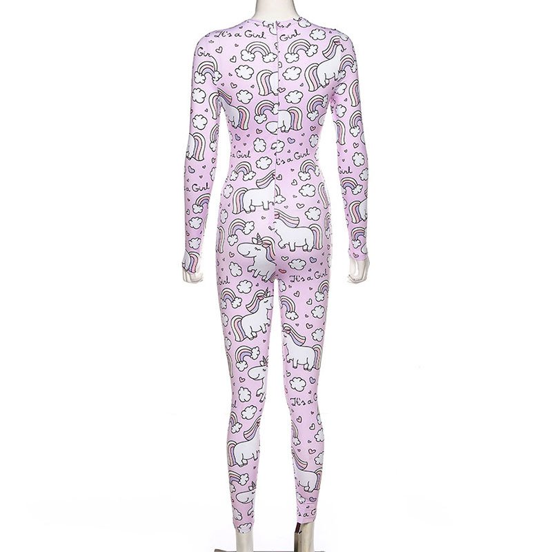 Printed hip sports fitness jumpsuit - Image 3