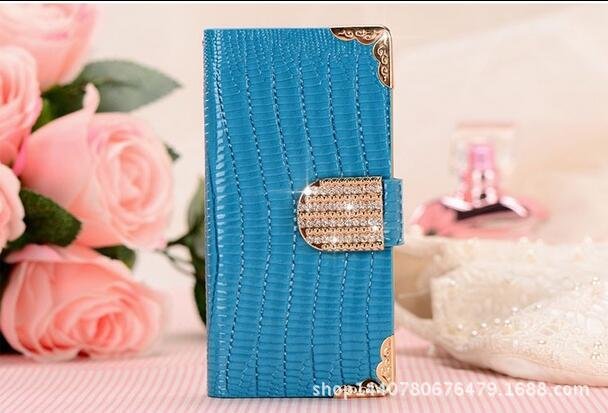 5S 5G Diamond Leather Wallet Card Case Leather Case Leather Case - Image 2