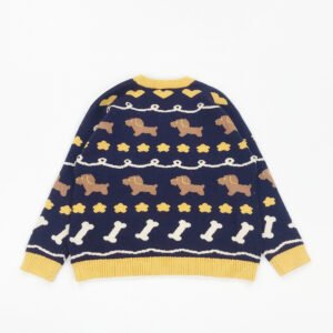 Color block crew neck sweater