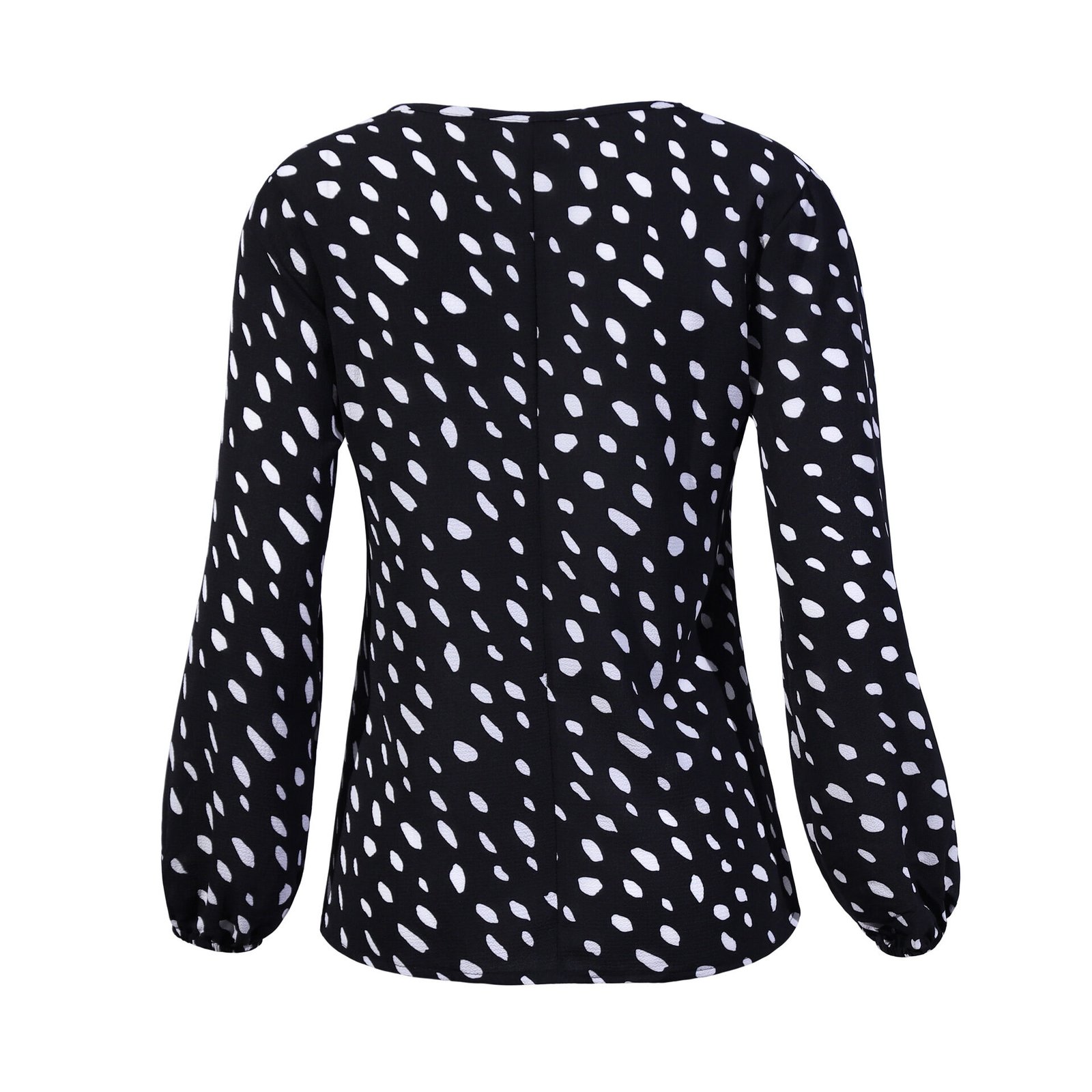 Polka dot V-neck T-shirt - Image 9