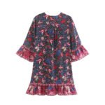Printed sleeve dress