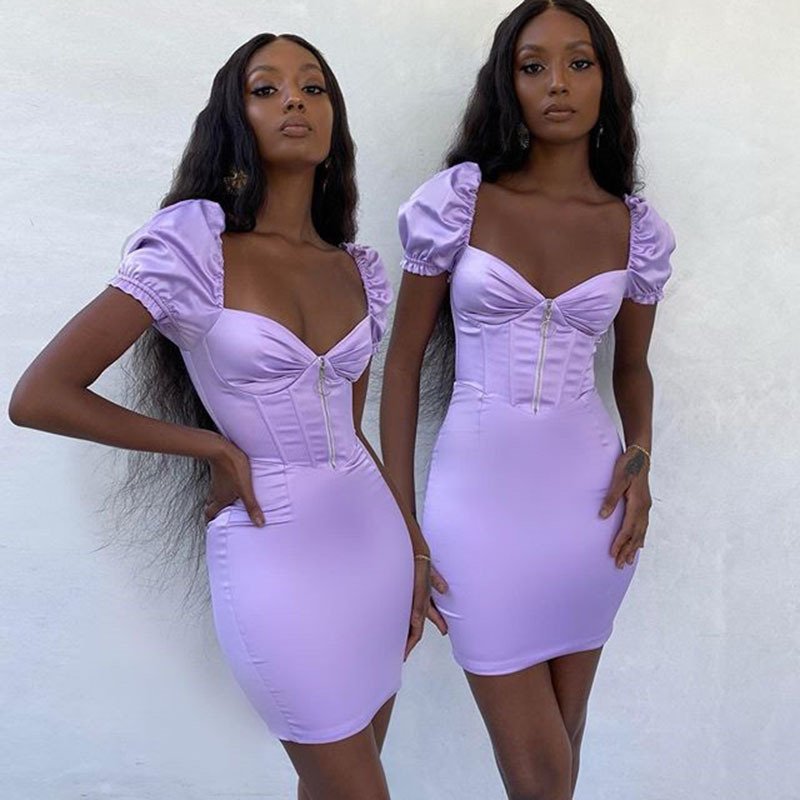 Tight dress with chest zipper - Image 17