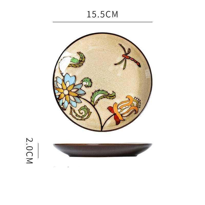 Hand painted ceramic plate round dinner plate - Image 6