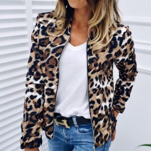 Fashion Leopard Loose Explosion Jacket