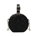 Rhombus chain small round bag