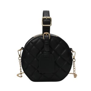 Rhombus chain small round bag