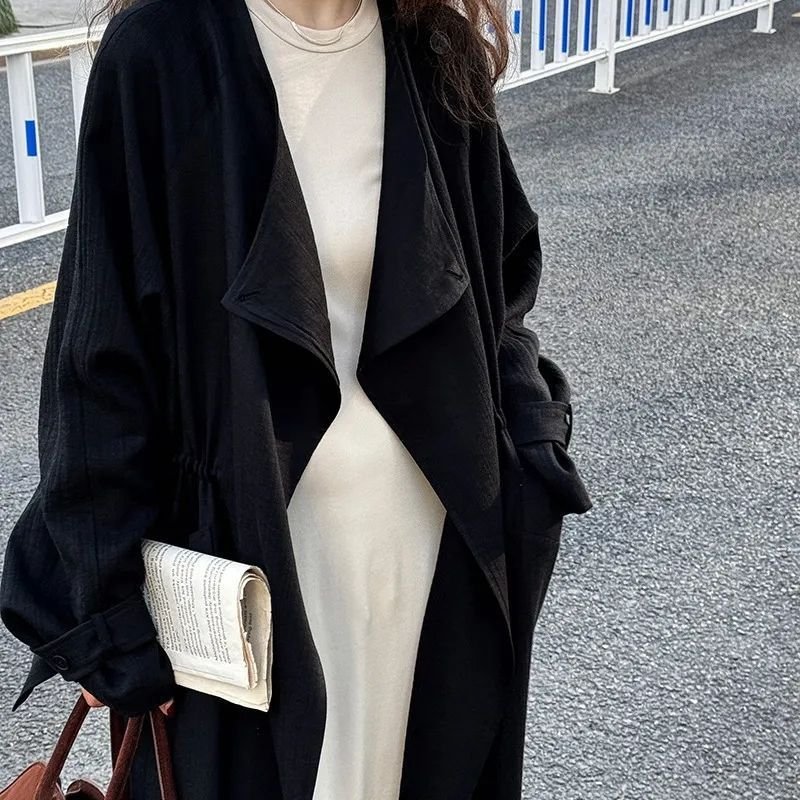 New Chinese-style Above-the-knee Trench Coat Women's Versatile Outerwear - Image 5