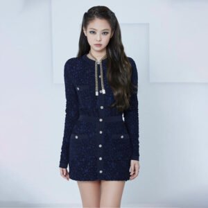 Ladylike temperamental knitted dress