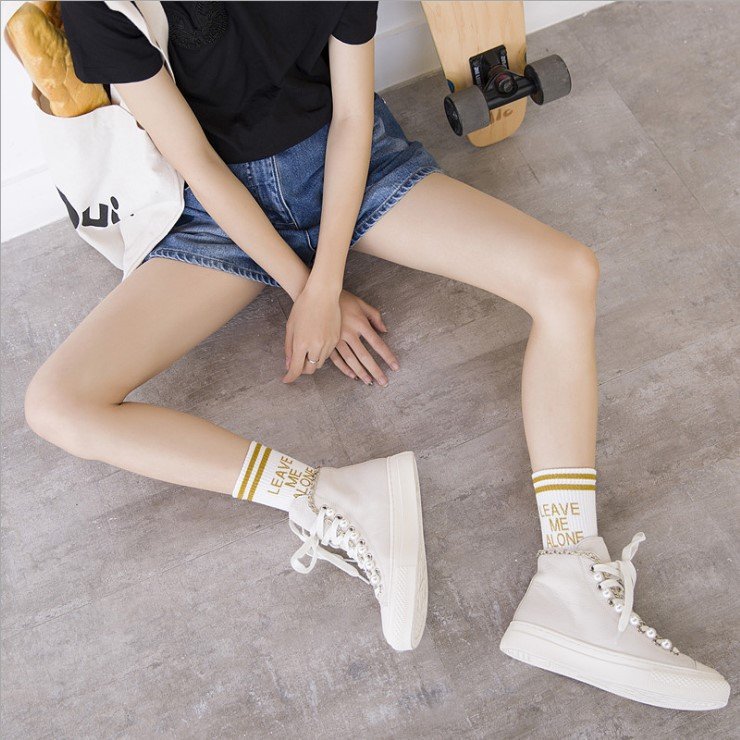 Luokou two bars long tube female socks - Image 2