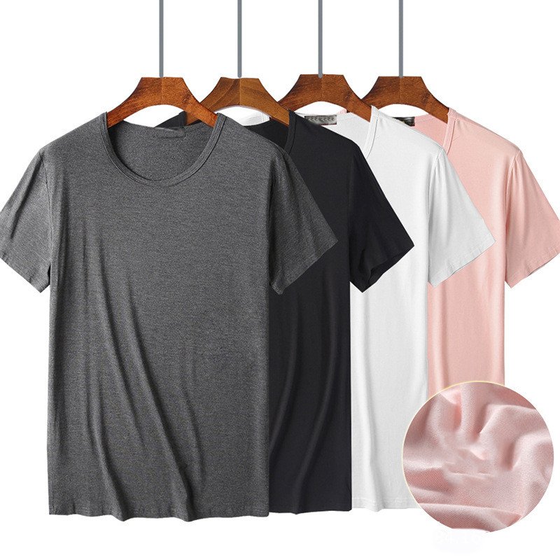 Bamboo fiber round neck short sleeve t-shirt - Image 3