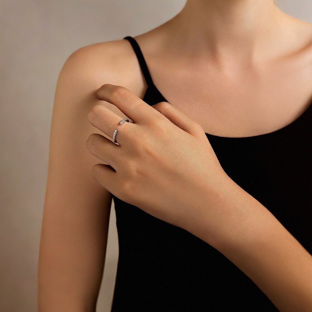 Commuting Twin Style Shining Gang Drill Index Finger Ring - Image 2