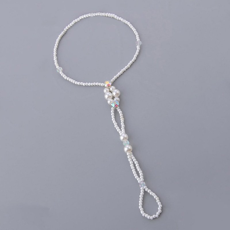 Niche Design Beach Pearl Stretch Anklet - Image 5