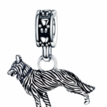 Sterling silver beads s925 stereo loyal shepherd dog pendant pendant bracelet accessories S
