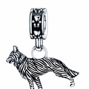 Sterling silver beads s925 stereo loyal shepherd dog pendant pendant bracelet accessories S