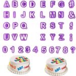 40pcs alphanumeric plastic cookie mould
