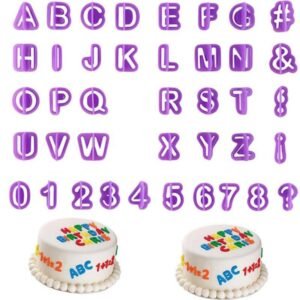 40pcs alphanumeric plastic cookie mould