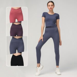 Skinny high waist cropped trousers
