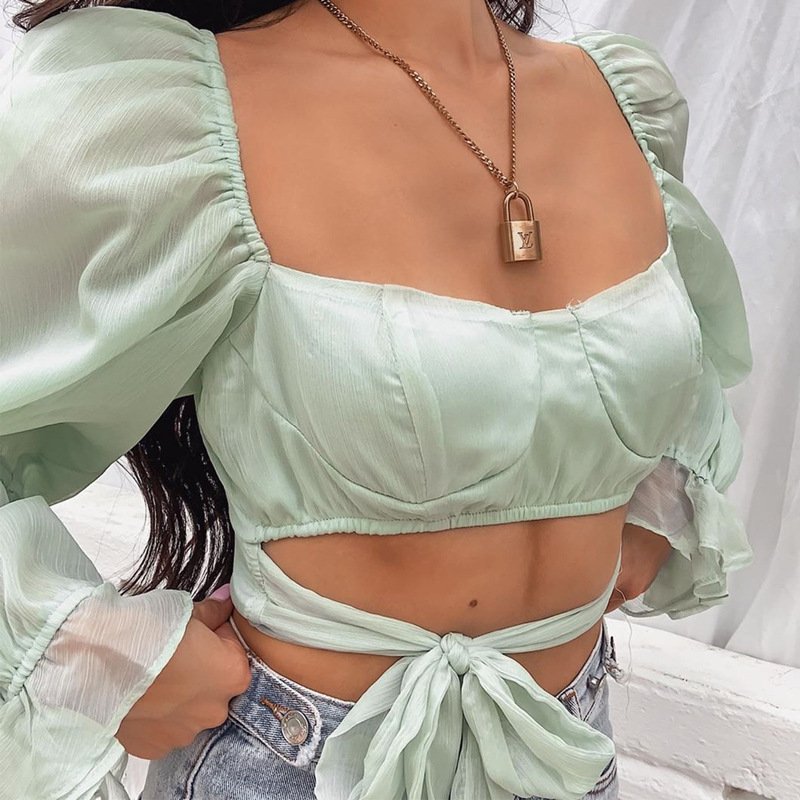 Chiffon shirt with ruffles - Image 6