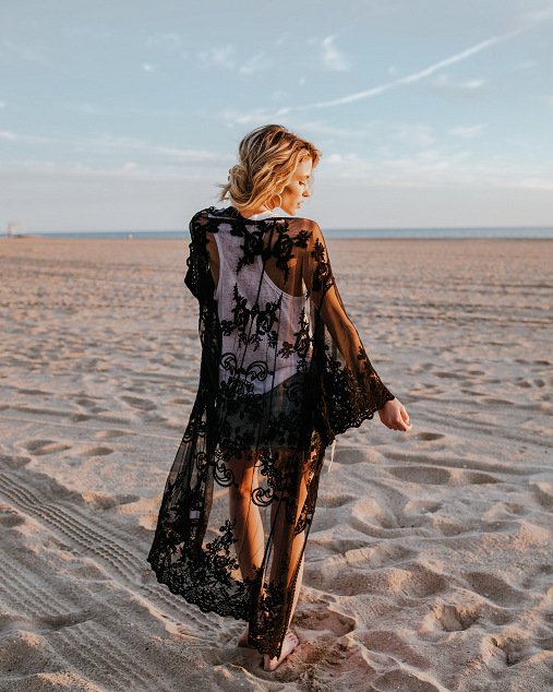 Mesh beach holiday blouse - Image 4
