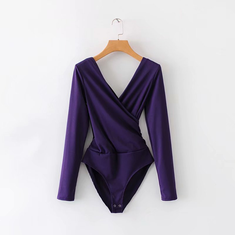 Cross stitching long sleeve jumpsuit - Image 4