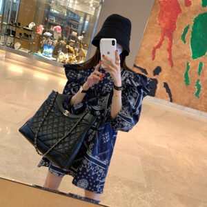 Spring Women's Ethnic Style Stitching Ruffle Dress
