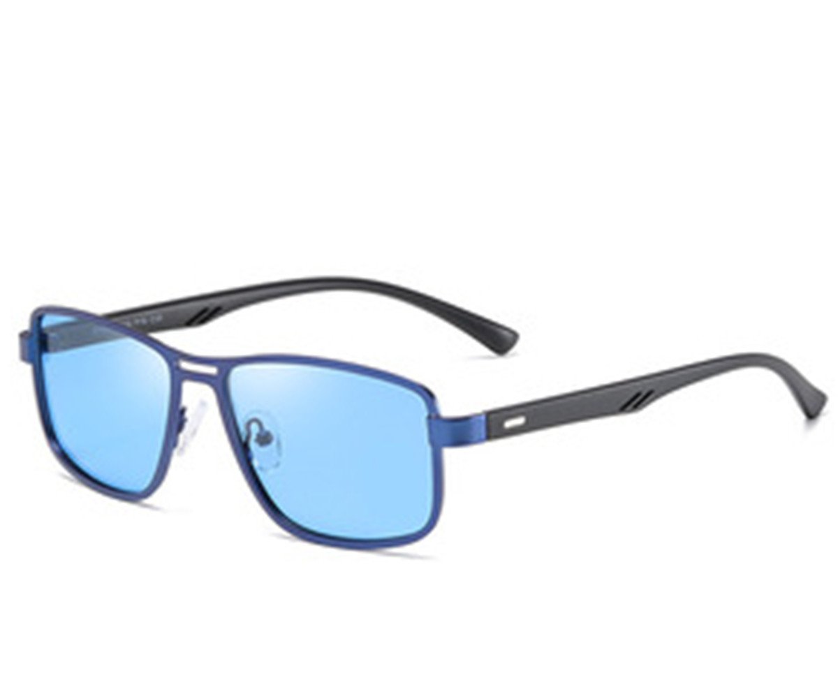 Retro Square Frame Men's Sunglasses - Image 5