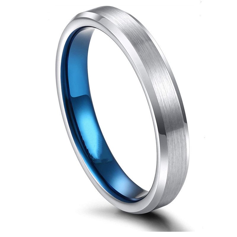 4mm Plus Creative Inner Blue Silver Ring - Image 3