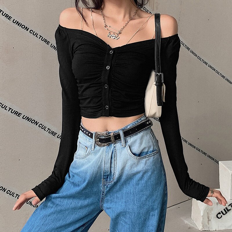 Women's Long-sleeved V-neck Single-breasted Cardigan - Image 2