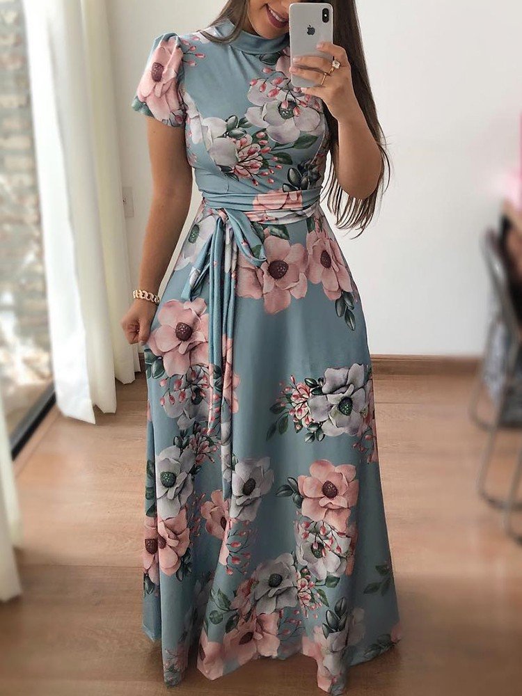 Printed tie dress - Image 10
