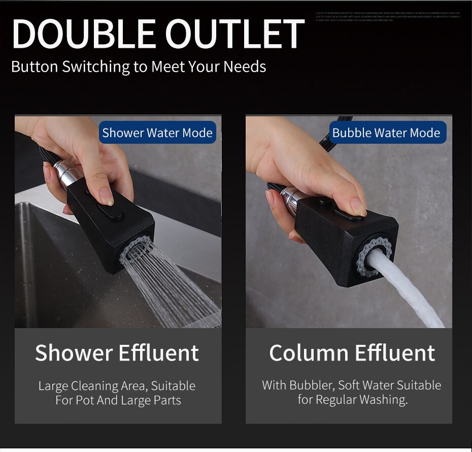 Stretchable Sink Faucet Double Outlet Mode - Image 2