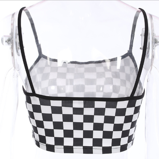 Black and white check camisole - Image 3