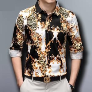 Chinese style floral shirt