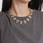 Skull geometric necklace