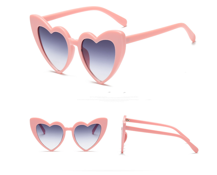 New love ladies heart-shaped sunglasses ins with the same heart heart sunglasses female soft sister Harajuku cute fashion glasses - Image 5