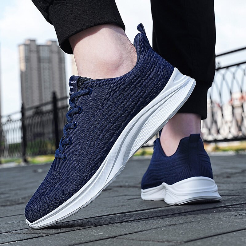 Men's Running Shoes Breathable Non-slip Lightweight Lace Up Sneakers - Image 2