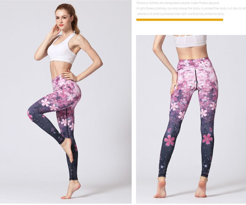 Sports gym printed yoga pants - Image 4