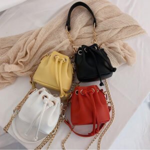 Mini drawstring shoulder messenger handbag
