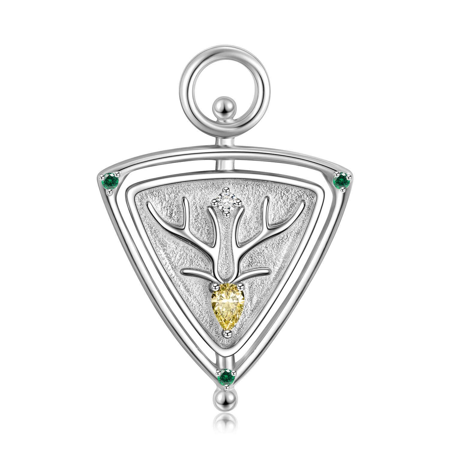 S925 Sterling Silver Simple Elk Hangtag Necklace Ins Style - Image 5
