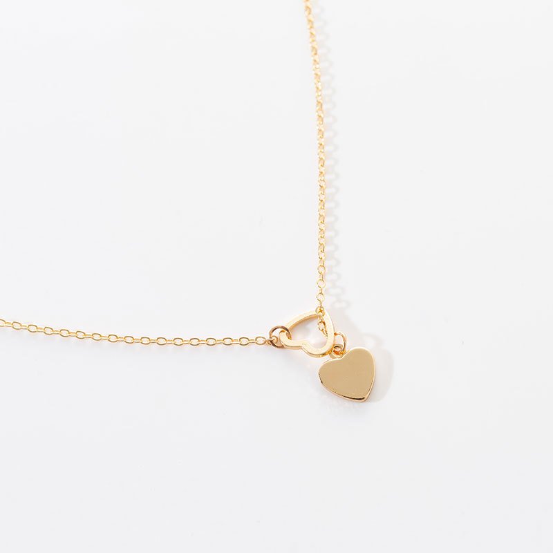 Peach Heart Love Pendant Necklace - Image 3
