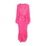 Rose Red White Dot Chiffon Cardigan