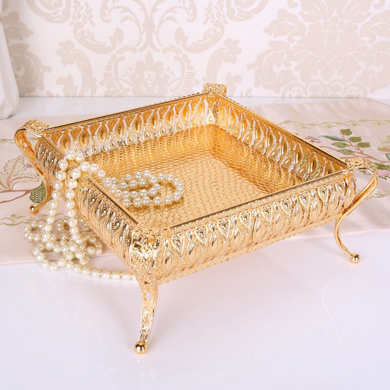 Living Room Household Fruit Plate Metal Fruit Plate Storage Box