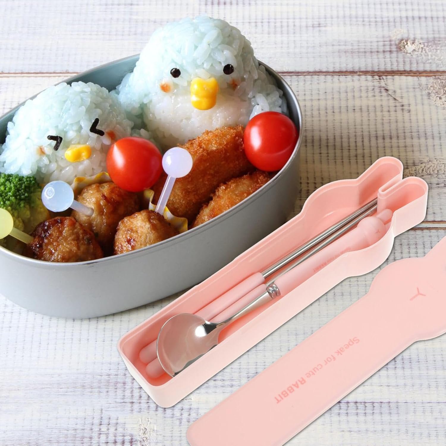 1 Set Reusable Silverware Reusable Camping Silverware Chinese Chopstick Travel Utensils With Case Travel Chopsticks Spoons Silverware Spoon Fork Pp White Stainless Steel Student - Image 7